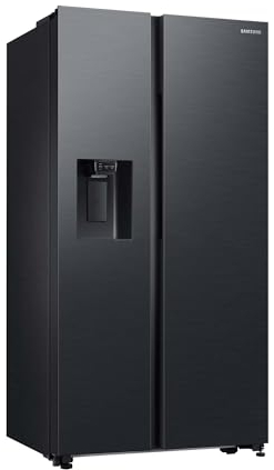 Samsung RS64DG53R3B1EF Side-by-Side-Kühlschrank mit Gefrierfach, 178 cm, 628 l, SmartThings AI Energy Mode, Eis- und Wasserspender, Slim Ice Maker, Premium Black Steel