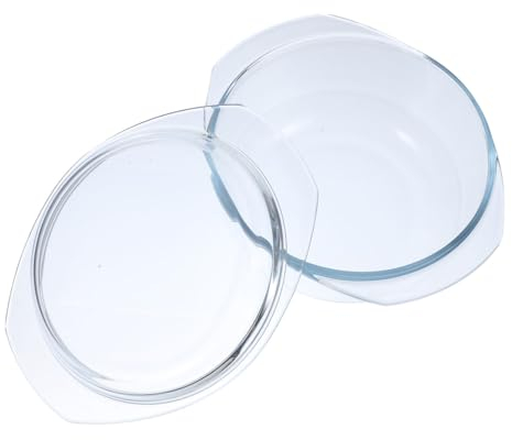 Hoement Microwave Casserole Lid Bowl Glass Round Bakeware Oven Dishes Lids Mixing Bowl Home Cookware