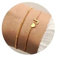 CASSIECA Initial Bracelet Gold Bracelet for Women Stainless Steel Gold Plate Bracelet Personalised Letter Charm Bracelet Jewelry for Women Confirmation Gifts for Girls Letter J