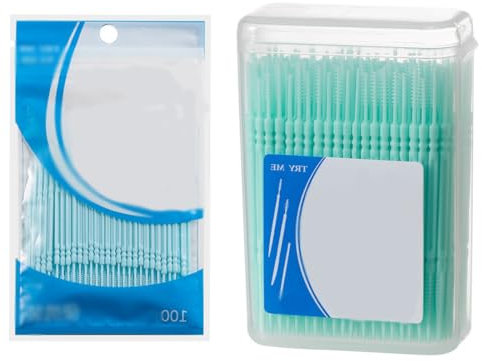 EIHI 300 Pezzi Scovolini Interdentali, Scatole e borse Spazzolini Interdentali Silicone,Scovolino Denti,per Famiglia Pulizia dei pulizia denti, l’igiene Dentale Orale