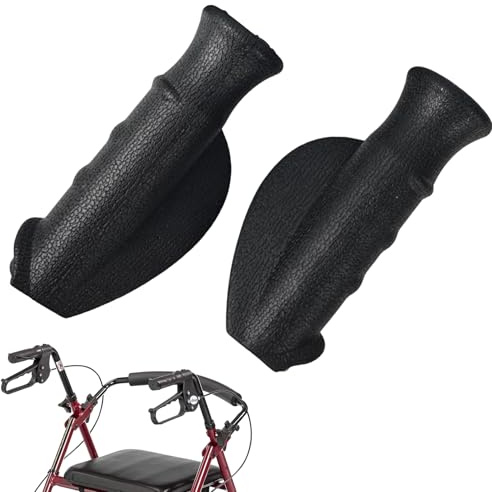 2 Stück Rollatorgriffe Ergonomischer Griff Ersatzteile für Rollator und Rollstuhl Zubehör für ältere Menschen und Verwundete (12cm, rechts-links)