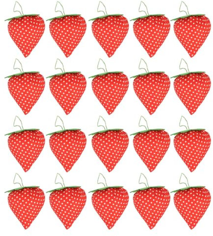 Riuulity Niedliches Nadelkissen in Erdbeerform mit Kompaktem Premium-Baumwollkern, 20 Kleine Nadelkissen Zum Nähen, Quilten, Handarbeiten, Heimwerken, Hängeseil-Design