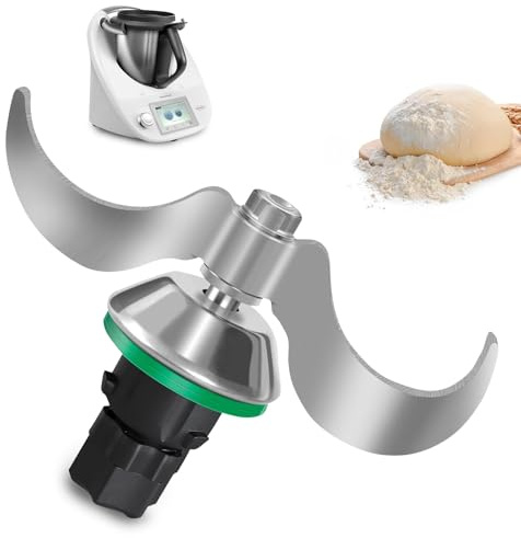 Teigmesser für Thermomix TM7 TM6 TM5, Edelstahl Teigmischmesser, Kein Teig-Rückstand, Schnelle Reinigung des Teigmessers, Mixmesser Ersatz Zubehör für Thermomix TM7 TM6 TM5 Küchenmaschine