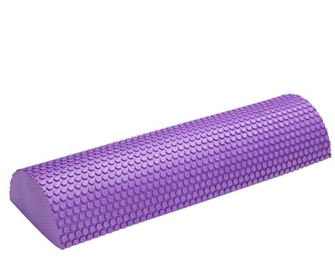 Demi-rouleau en mousse pour yoga, pilates et fitness, cylindre moyen en mousse pour mollets, exercice du pied et du cou, libération profonde des tissus myofasciaux et des douleurs
