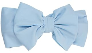 RuffleButts Girls UPF50+ Shimmer Swim Bow Headband - Light Blue, One Size