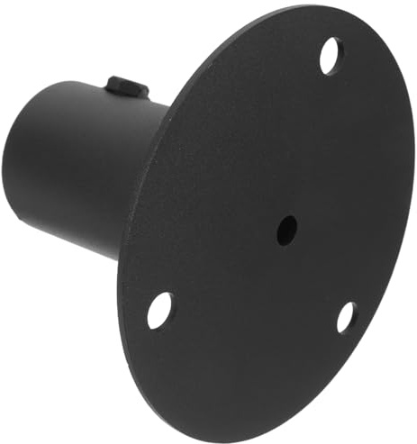 Uonlytech 52mm Heavy Duty Metal Floor Flange Railing Post Mounting Base Deck Post Support Bracket for Fence Pole Mailbox Installation