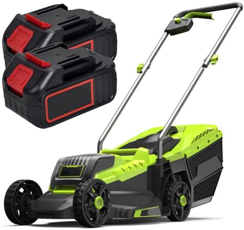 Tosaerba elettrico, tosaerba a spinta senza fili, alimentato a batteria da 40 V, macchina da taglio leggera 13, altezze di taglio regolabili 30/50/70 mm per una facile manutenzione dell'erba