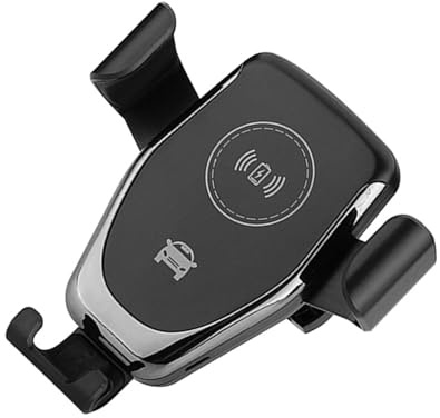 Support de Chargeur de Voiture sans Fil Rotatif 10 W Noir | Abs Pvc, Fixation Facile sur Grille D’aération, Charge Rapide 5 W 7, 5 W 10 W