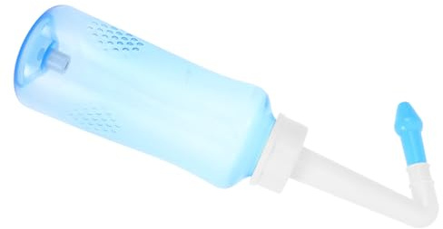 Flacon de Lavage Nasal Portable 300ml Pp pour Adultes et Garçon et Filles | Rinçage Manuel, Débit D’eau Réglable, Nettoyage Complet, Soulage les Soucis Nasaux, Paquet Inclus
