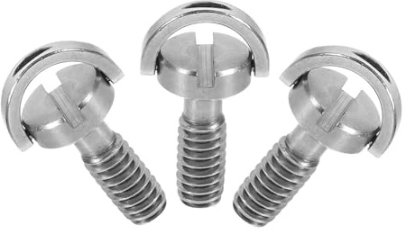 MUELODSIC 3 pièces Vis de Montage Acier Inoxydable pour Trépied Monopode Fixation Rapide pour Plaque de Dégagement Lot de Compatible Appareil Photo DSLR et Stabilisateur