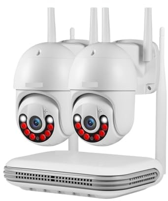 JOXLOVER 2K 4MP 6MP Full HD 8CH sans Fil NVR sécurité système de caméra IP Kit Surveillance extérieure CCTV enregistreur vidéo pour l'extérieur(None,2PCS 4MP CAM)