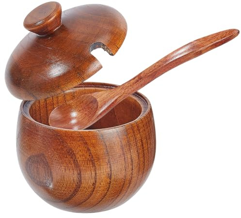 GORGECRAFT Set di Saliera in Legno Naturale Contenitore per Spezie e Pepe Contenitore per Spezie ...