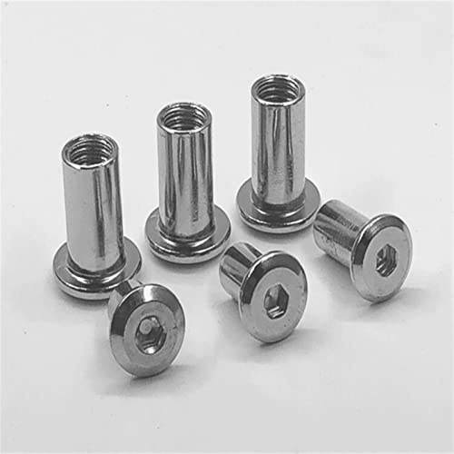 Tuercas remachables metálicas, Tuerca remachable for placa con férulas hexagonales interiores, M6 M8, varios tamaños, paquete de 10(M6X10)