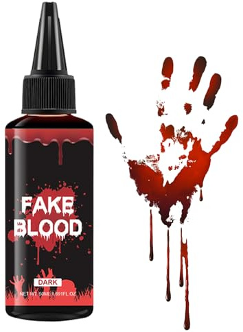 Faux Blood Maquillage 50 ml Cosplay Sang de théâtre Accessoire d'Halloween Accessoires de cosplay portables | Fête costumée de film, maisons effrayantes, spectacle sur scène