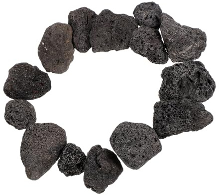 SUPVOX Piedras de Lava Negra Volcánica Porosa 150g (2-4cm) para Acuario, Decoraciones de Paisajismo y Jardín, Grava Natural para Filtro y Brasero, Rocas Decorativas Multifuncionales