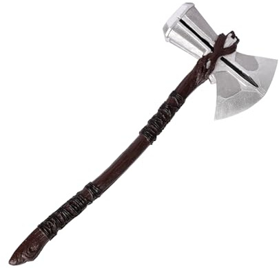 Foam Battle Axe 73cm Cosplay Prop Thor Storm Replica Weapon, Lightweight PU Costume Hammer Axe for Halloween, Conventions & Display