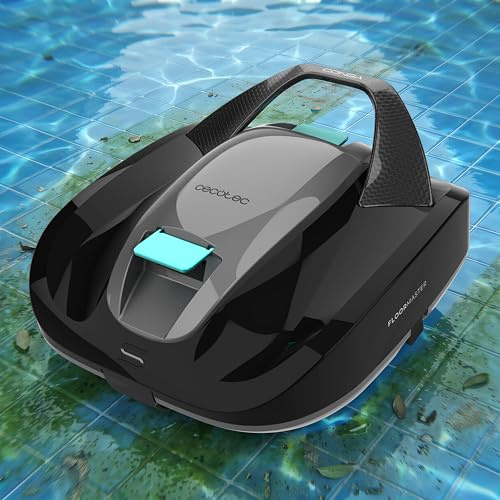 Cecotec Robot piscina a batteria Conga Pooldroid 2000 FloorMaster M. Superficie 80 m², profondità max 2,5 m, 100 min di autonomia, filtro ad alte prestazioni 100 μm, 2,5 l, pulizia automatica del