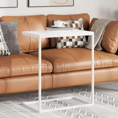 Sophrelle Mesa Auxiliar de Madera contrachapada Blanco 55x35x66 cm Blanco,336134