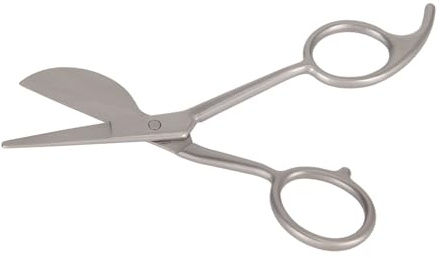 Rengue Ciseaux à Appliques en Acier Inoxydable avec Lame Ergonomique en Bec de Canard pour Travaux de Tapisserie et Appliques