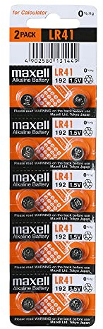 LR41/10 MAXELL Alkaline Battery 1.5V 192 (pack of 10)
