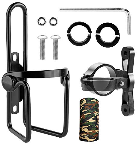 The Friendly Swede portabidón para bicicleta de aleación de aluminio (2 piezas), negro