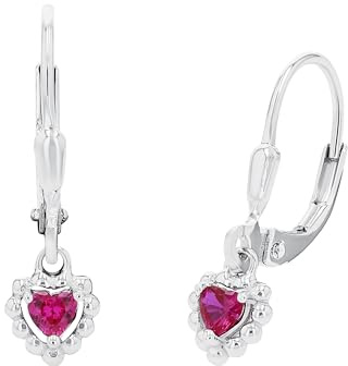 Amor Ohrhänger 925 Sterling Silber Mädchen Kinder Ohrschmuck, mit Zirkonia synth., Herz, Kommt in Schmuck Geschenk Box