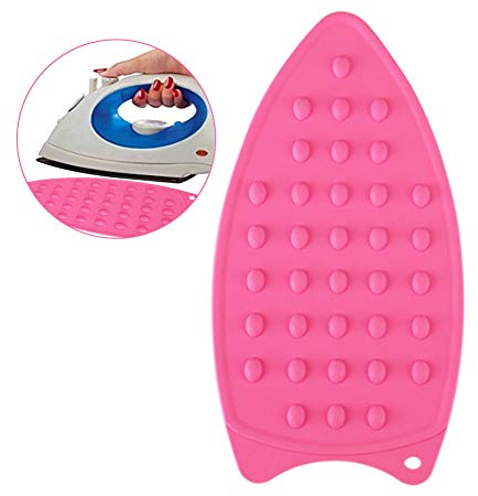 Iron Rest Resting Pad, Anti Scivolo Resistente al Calore Piastra Stirante in Silicone Stuoia Vassoio Piatto Pot Stand (Rose Red)