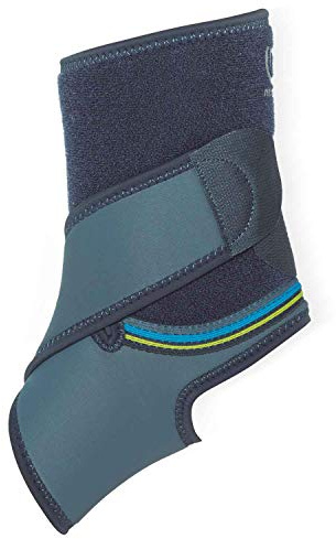 Prim NEOPRAIR | Knöchelbandage | Atmungsaktives Neopren | Gelenkschmerzen/Verstauchungen/Tendinitis | Sport | Einheitsgröße, bilateral | Farbe Grau und Blau