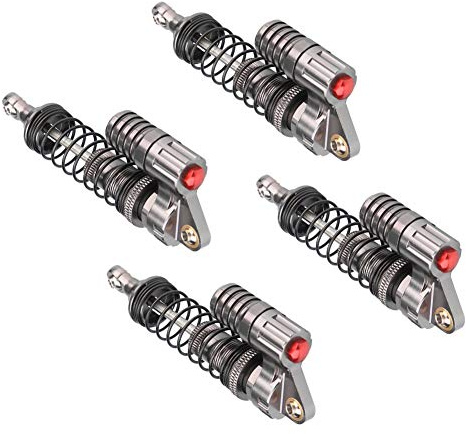 Bewinner RC Stoßdämpfer, 4 STK. CNC-bearbeiteter Aluminium-Stoßdämpfer für Axial / SCX10 / D90 / / RC-Raupenwagen