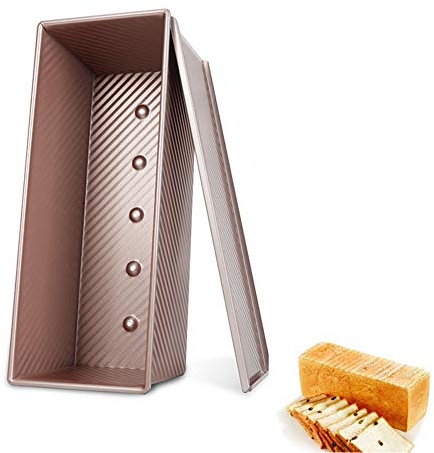 Moule à Pain Antiadhésif Toast Bin, Avec Couvercle Antiadhésif Design à Faible Teneur En Sucre Pour Gâteau Pain Grande Capacité De Un Usage Commercial 1 Kg De Pâte