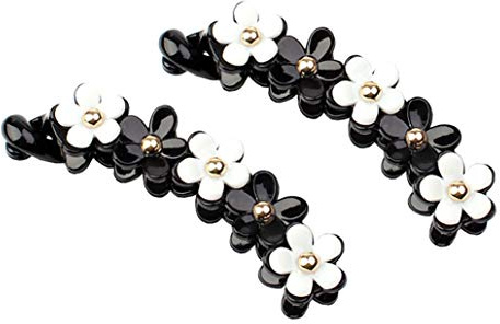 JIHUOO 2 Stück Bananenspange Bananen Haarspange Haarklammer Pferdeschwanz Halter für Damen