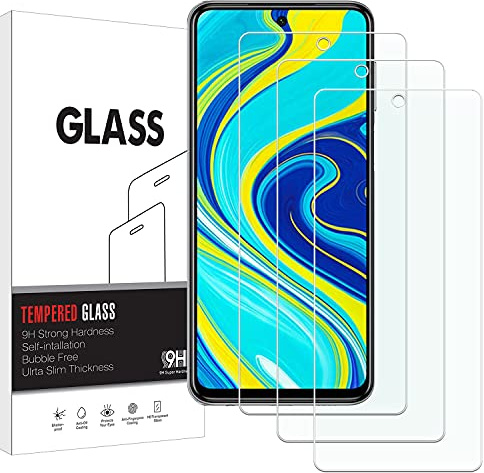 KELOLIN [3 Piezas] Protector de Pantalla para Xiaomi Redmi Note 9S/9 Pro [Dureza 9H] [Anti-rasguños] [Alta Definición] Vidrio Templado Protector Pantalla Compatible con Xiaomi Redmi Note 9S/9 Pro