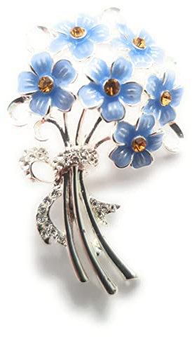 equilibrium Forget Me Not Silver Plated Brooch