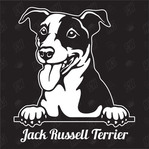 Jack Russel Terrier Version 2 - Sticker, Aufkleber, Hundeaufkleber, Autoaufkleber, Hund, Auto, Hunderassen, Mischling, Mix, Tiere, Haustier (AUCH MIT Wunschname MÖGLICH)