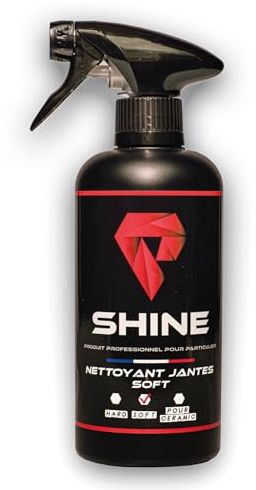 SHINE - Nettoyant Jantes Soft - Douceur optimale pour Toutes Les Jantes - Formule délicate pour Les Surfaces sensibles - Nettoyage en Profondeur sans Risque - Facile à Utiliser (750ml)