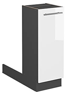 Vicco Kücheninsel Fame-Line, Weiß Hochglanz, 30 cm