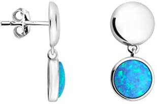 SOFIA MILANI - Damen Ohrringe 925 Silber - Opal Kreis Ohrhänger - E1950