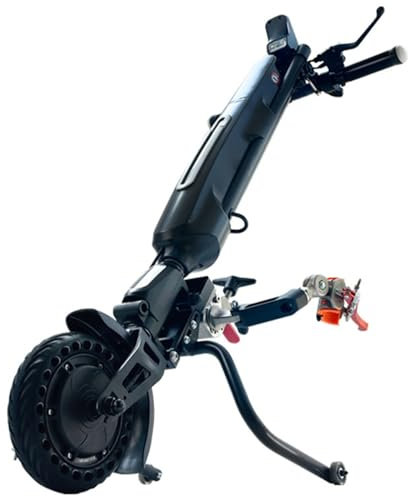 Cabezal de silla de ruedas Cabezal de accionamiento eléctrico Cabezal de tracción para silla de ruedas deportiva para discapacitados conectado a una batería de litio en ambos lados
