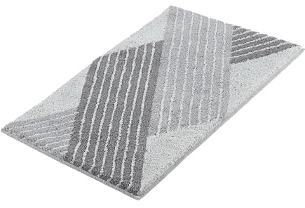 Kleine Wolke Badteppich Cross, 60x100 cm, Anthrazit