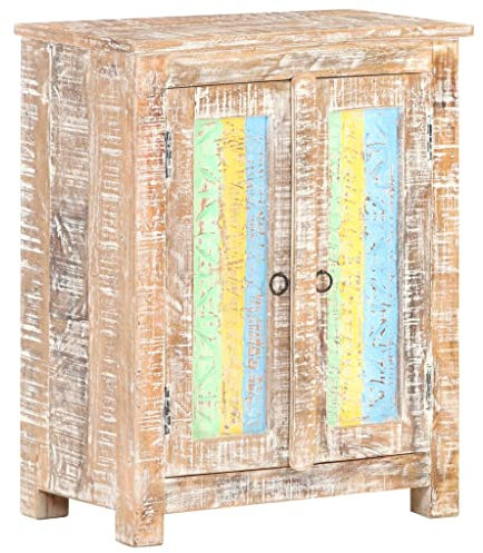 HETFTJN Sideboard, Aufbewahrungsschrank Nachtschrank Besenschrank Sideboard Geeignet für Badezimmer Office Dorm Wohnzimmer 61x35x76 cm Raues Akazienholz