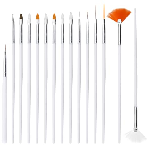 Juego de 15 pinceles de fondant, pinceles para alimentos, pinceles de pintura para pasteles, pegamento de azúcar, pincel para hornear, herramienta de decoración para decorar tartas y galletas y