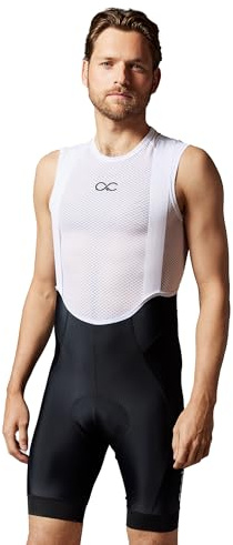 Acelera Bib Shorts für Herren [Essential] – Ergonomische Fahrradhose für Herren Gepolstert [über 4h Fahrzeit], Atmungsaktiv Radlerhose Herren, aus italienischem Stoff