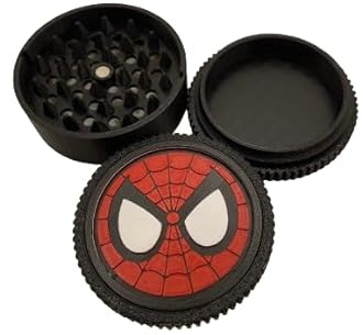 Spiderman Herb Grinder - Judge Grinda - 3D Printed (Black, Kore)