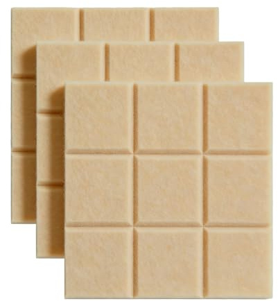 Individuell zusammensetzbare Pinnwand aus Filz nach Farbe, 3 Stück 30 x 30 cm selbstklebende Korktafel, 0,9 cm Notizen, Kalender, Bildertafel für Büro, Wohnzimmer, Schlafzimmer (Helles Kamel)