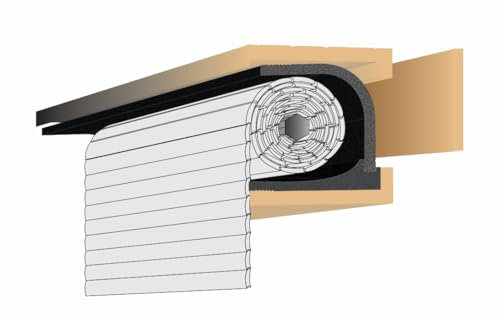 Kit Isolamento Termico per Cassonetto Tapparelle, 150x30x30 cm, EPS Grafitato Alta Densità, Grigio Scuro.