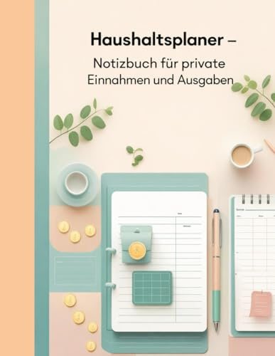 Haushaltsplaner - Notizbuch für private Einnahmen und Ausgaben: Überblick über dein monatliches Budget