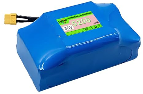 SSCYHT Batería de Litio 36 V Batería Recargable de Iones de Litio 36 V 4,4 Ah, 6,6 Ah y 5,2 Ah Batería de Iones de Litio con Conector XT60 y BMS para Kit Motor 50 W a 250 W,36v5.2ah