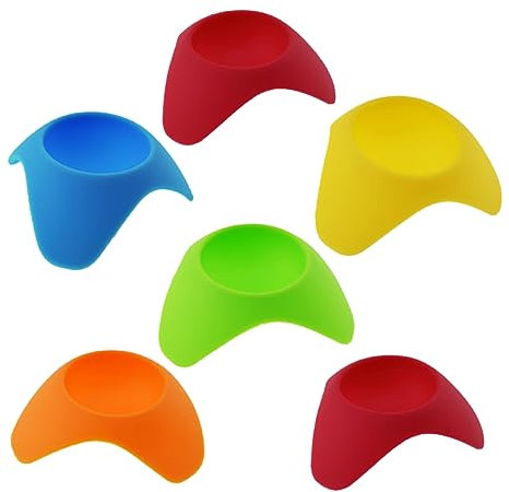 NAMOARLY 6piezas Hueveras De Silicona Lavavajillas Duraderas No Rayan Para Huevos Cocidos y Crudos
