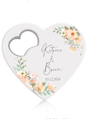 Personalisierter Flaschenöffner Geschenk Hochzeit Party Geschenk herzförmiger Flaschenöffner für Gäste zum Kauf in großen Mengen für Gäste (D)