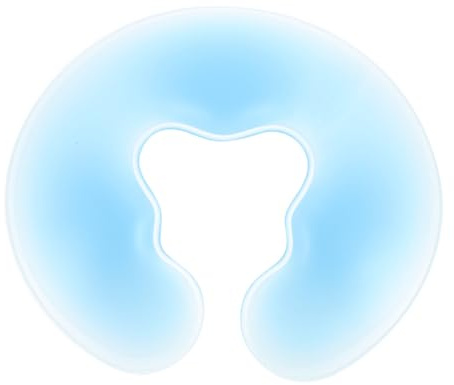 minkissy Silikon Gesichts Spa Kissen U Form Blau Waschbar für Salons | Wiederverwendbar, Komfortable Massage, für Studios und Kliniken, Silikon, Entspannte Lage, 1 Stück